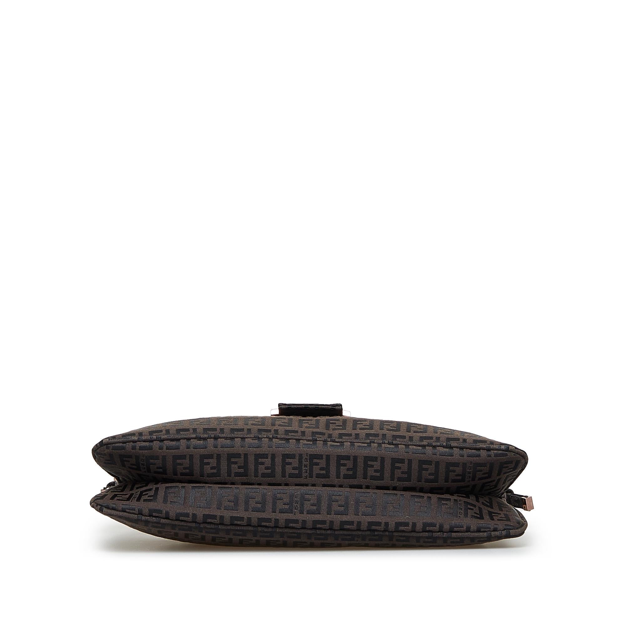 Fendi Zucchino Double Flap Baguette (SHG-RIWGfn)