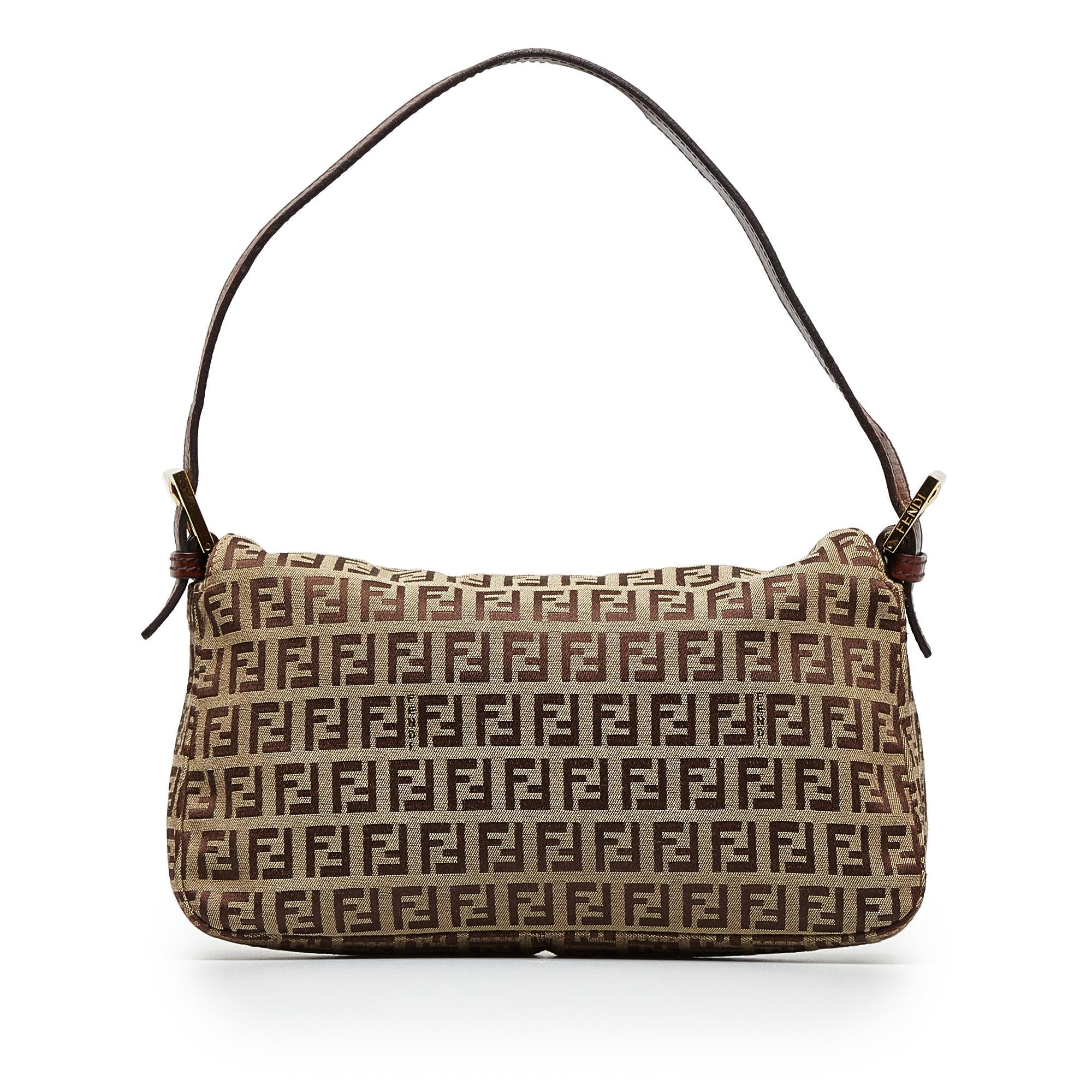 Fendi Zucchino Double Flap Baguette (SHG-30Rj5M)