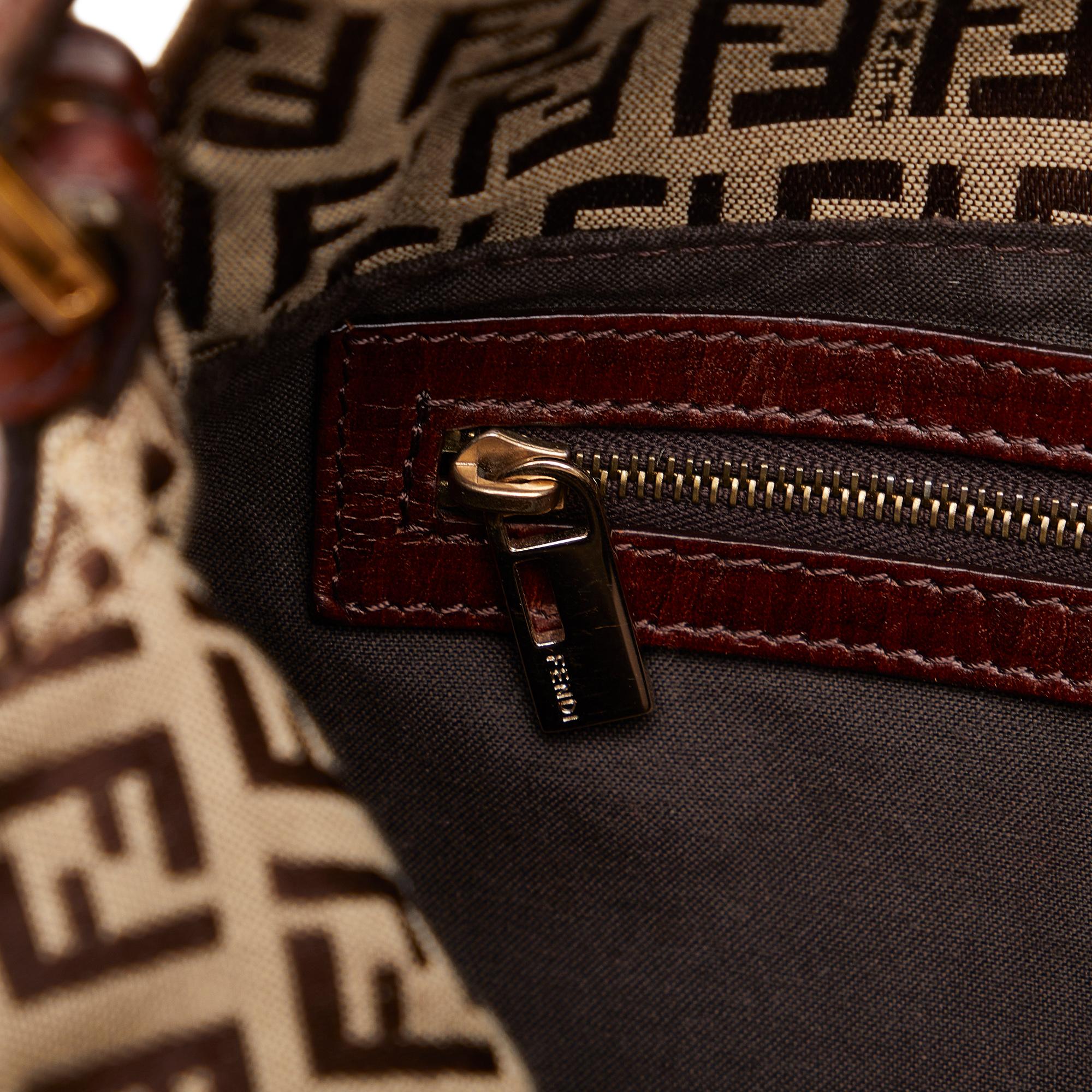 Fendi Zucchino Double Flap Baguette (SHG-30Rj5M)