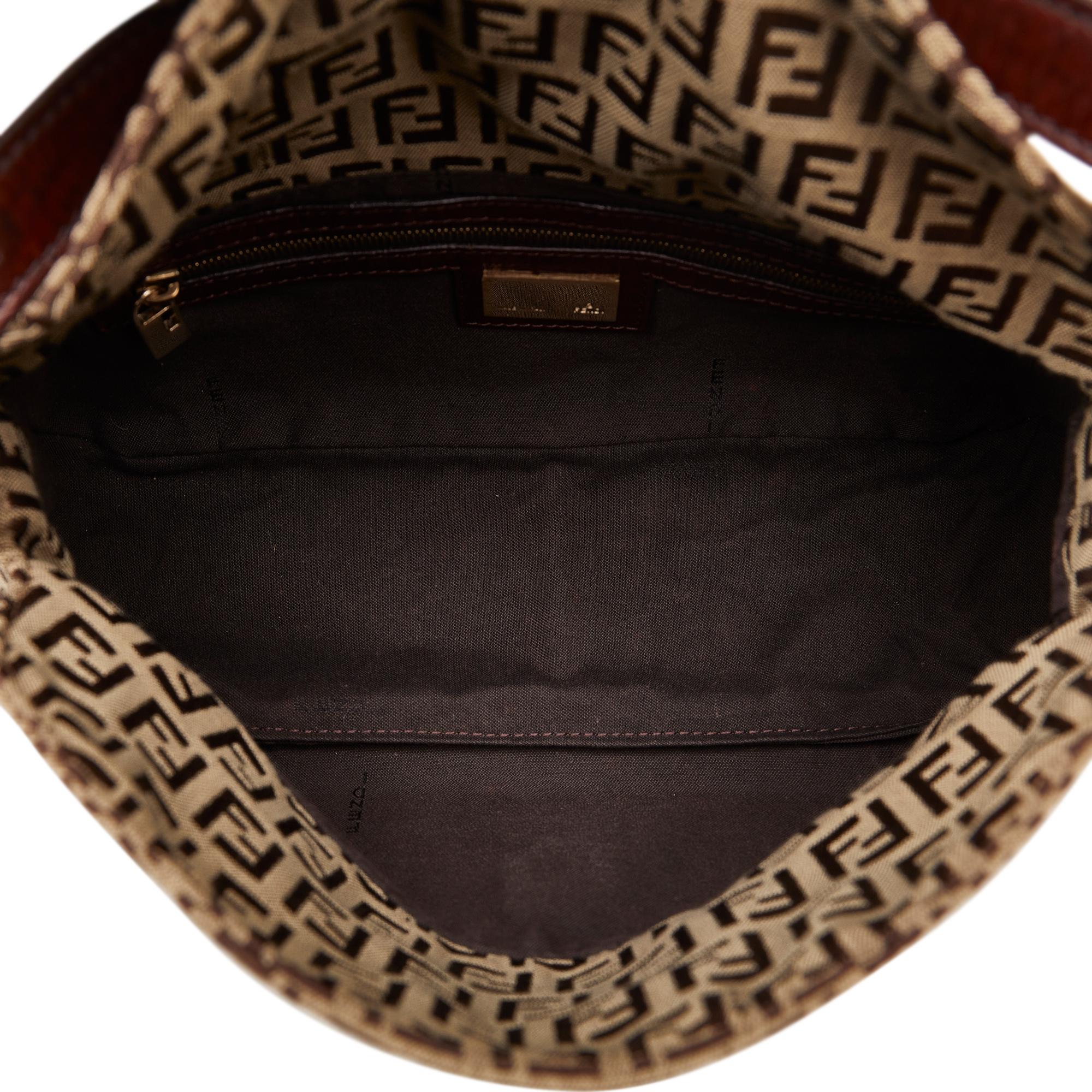 Fendi Zucchino Double Flap Baguette (SHG-30Rj5M)