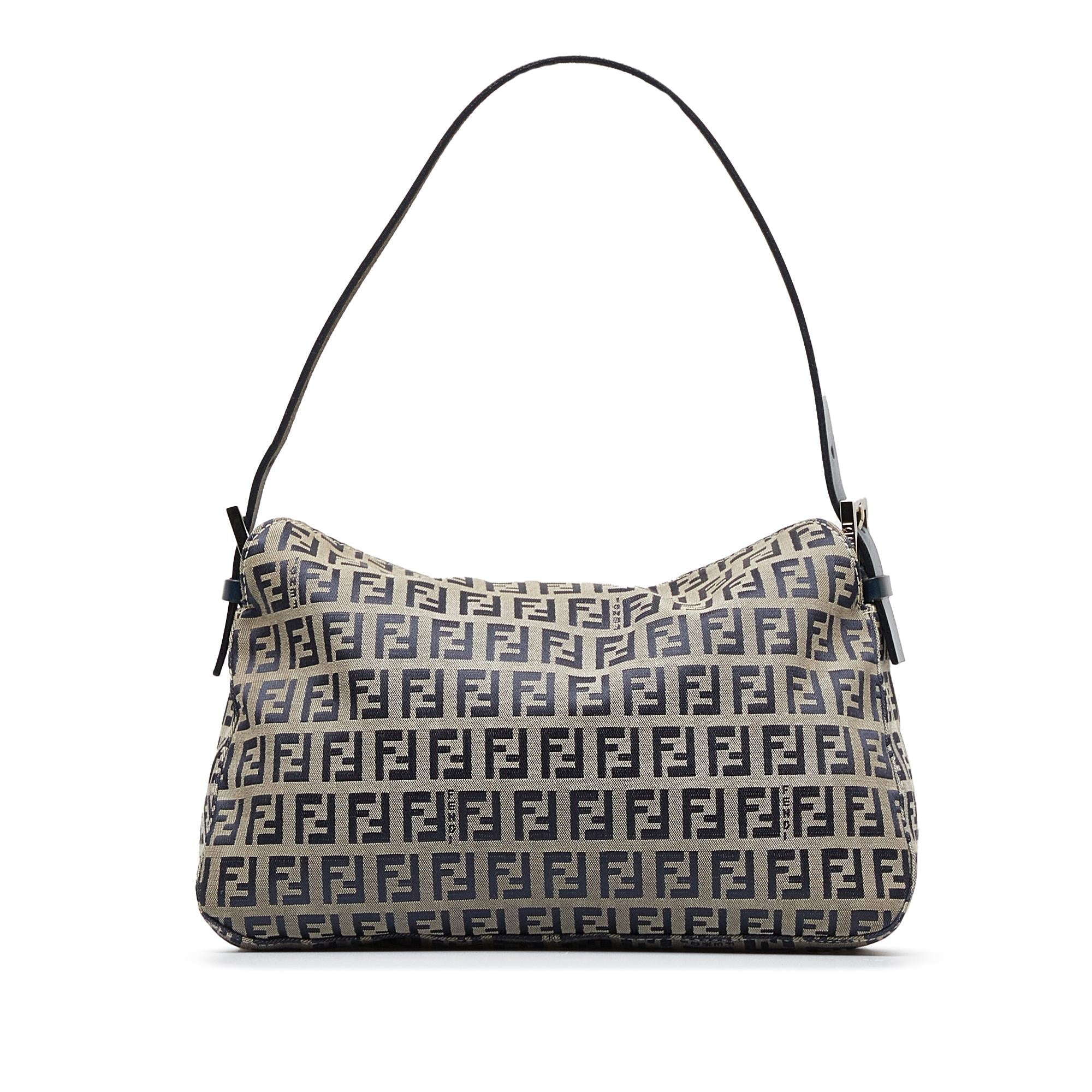 Fendi Zucchino Double Flap Baguette (SHG-hVuyFH)