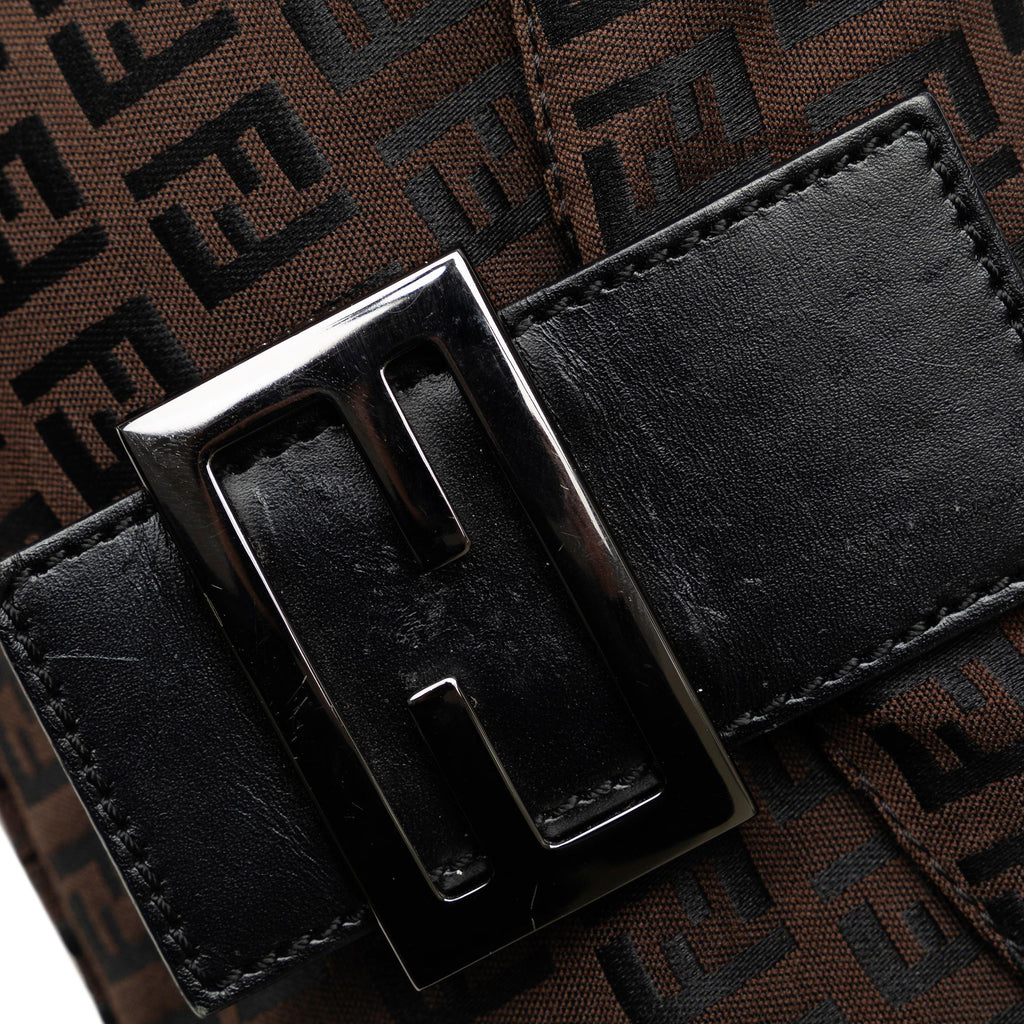 Fendi Zucchino Double Flap Baguette (SHG-WAc2kE)
