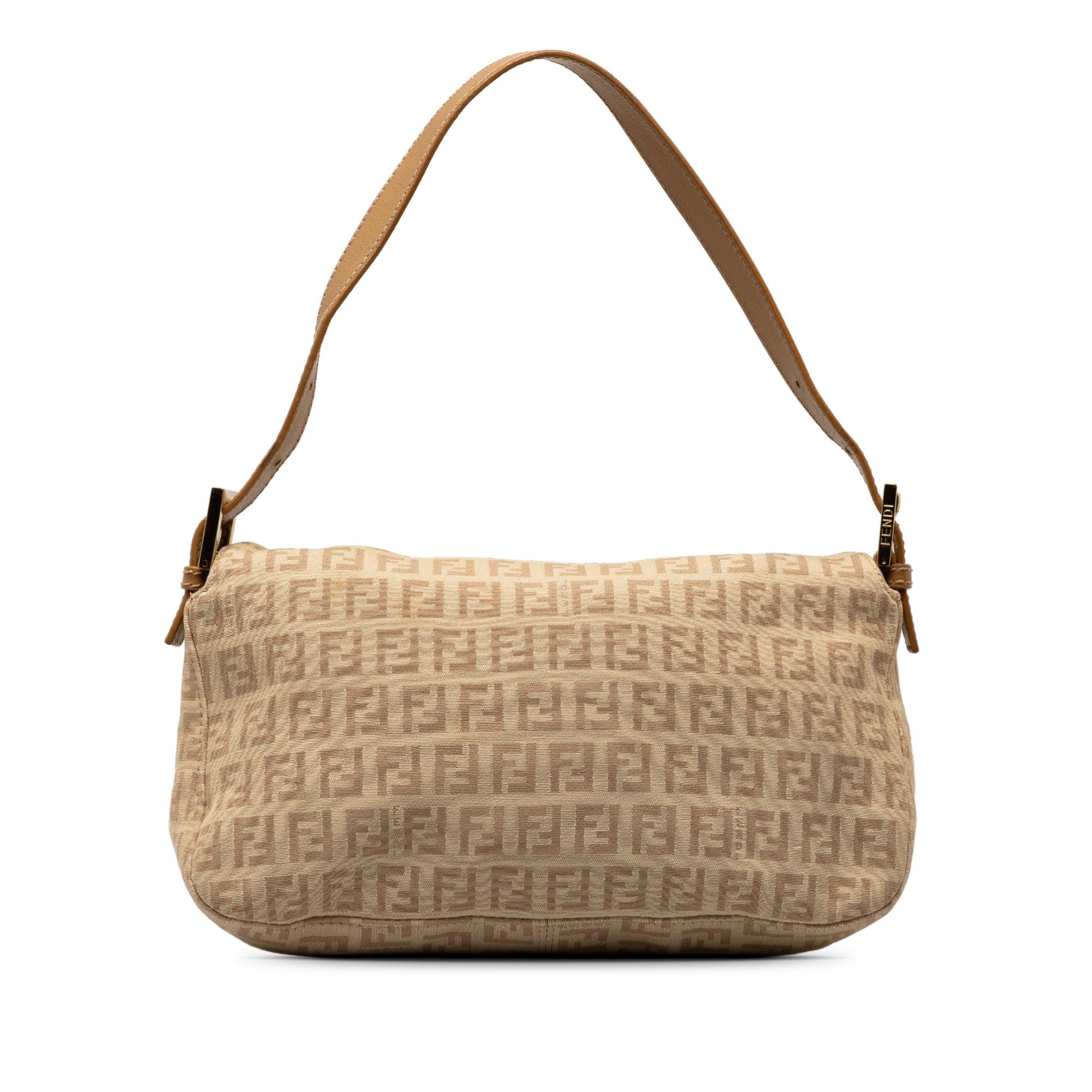 Fendi Zucchino Double Flap Baguette (SHG-v7ZGVv)