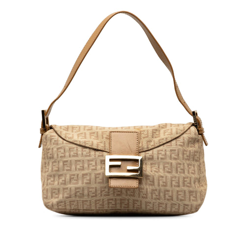 Fendi Zucchino Double Flap Baguette (SHG-v7ZGVv)