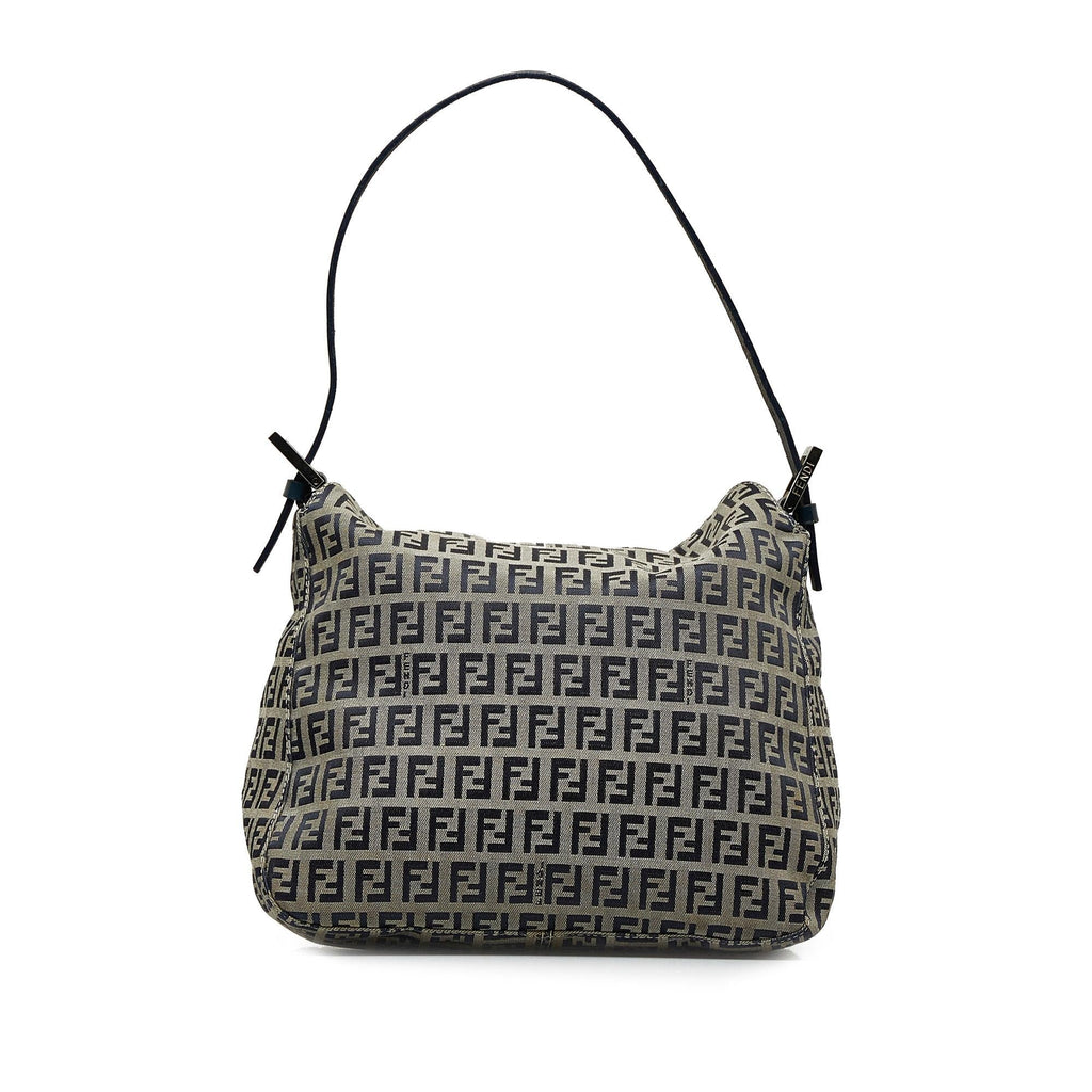 Fendi Zucchino Double Flap Shoulder Bag (SHG-VzVhou)
