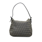 Fendi Zucchino Double Flap Shoulder Bag (SHG-VzVhou)