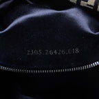 Fendi Zucchino Double Flap Shoulder Bag (SHG-VzVhou)