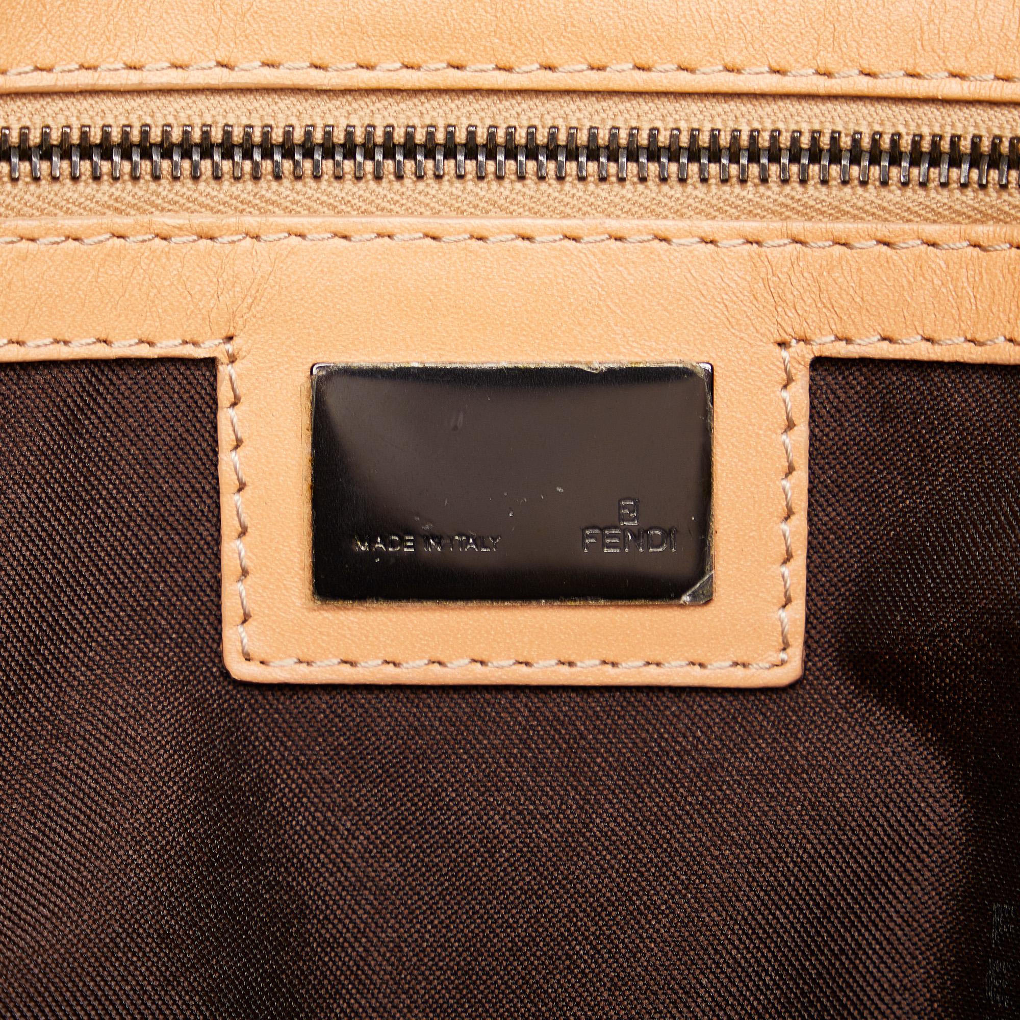 Fendi Zucchino Double Flap Tote (SHG-wgkC7B)