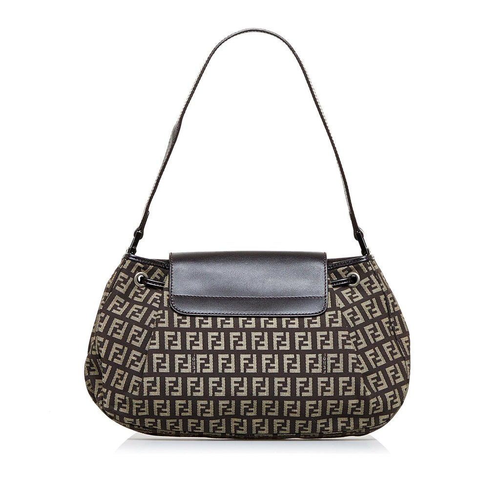 Fendi Zucchino Drawstring Baguette (SHG-dlGIc3)