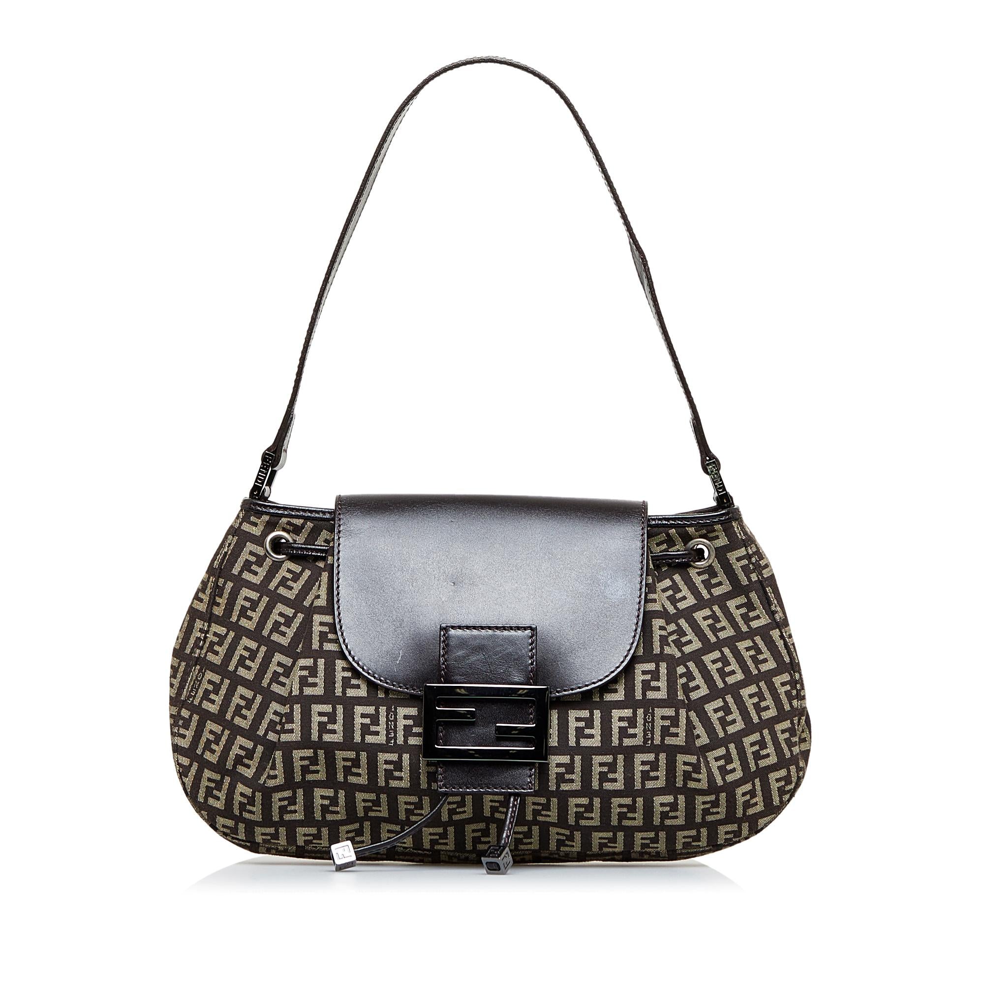 Fendi Zucchino Drawstring Baguette (SHG-dlGIc3)