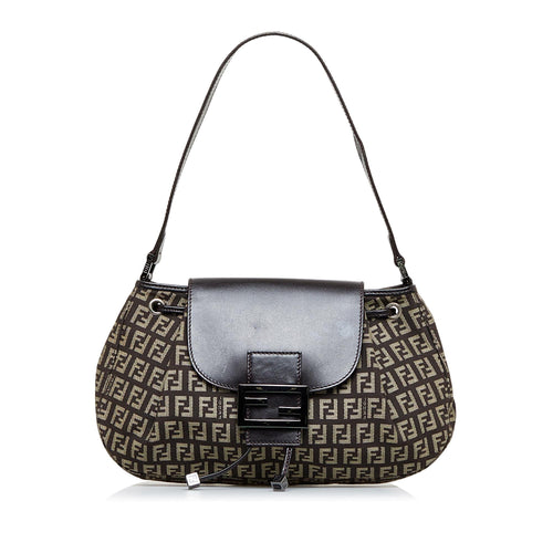 Fendi Zucchino Drawstring Baguette (SHG-dlGIc3)