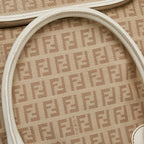 Fendi Zucchino Leather Trimmed Tote (SHG-LoktiJ)