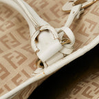 Fendi Zucchino Leather Trimmed Tote (SHG-LoktiJ)