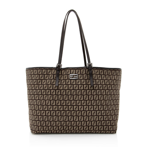 Fendi Zucchino Logo Large Tote (SHF-22042)