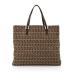 Fendi Zucchino Logo Large Tote (SHF-qdNIZz)