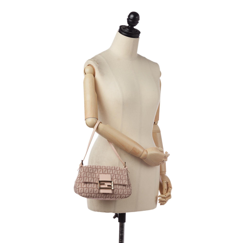 Fendi Zucchino Mamma Forever Canvas Baguette (SHG-31593)