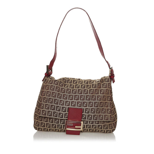 Fendi Zucchino Mamma Forever Canvas Shoulder Bag (SHG-33285)