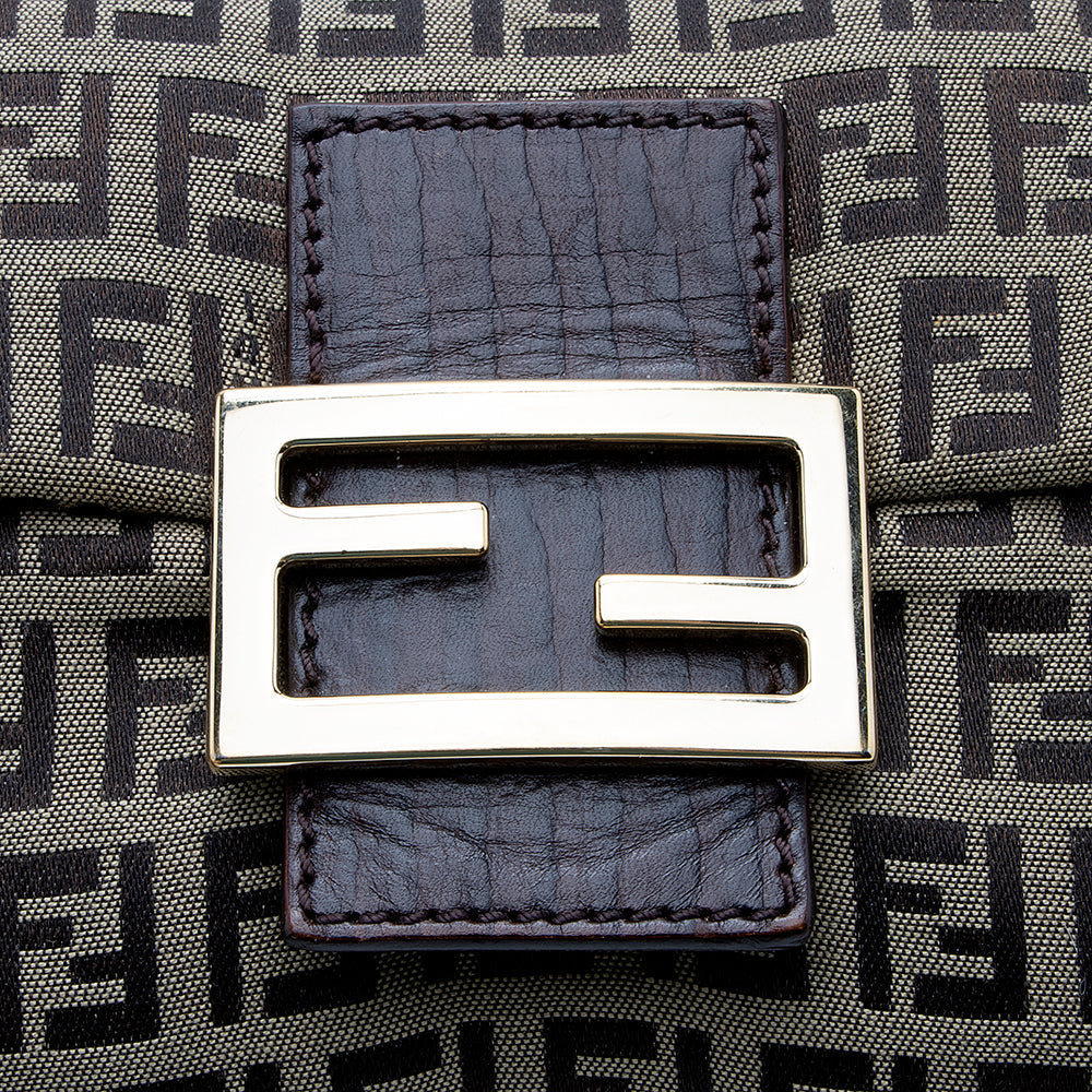 Fendi Zucchino Mini Baguette Bag (SHF-18855)