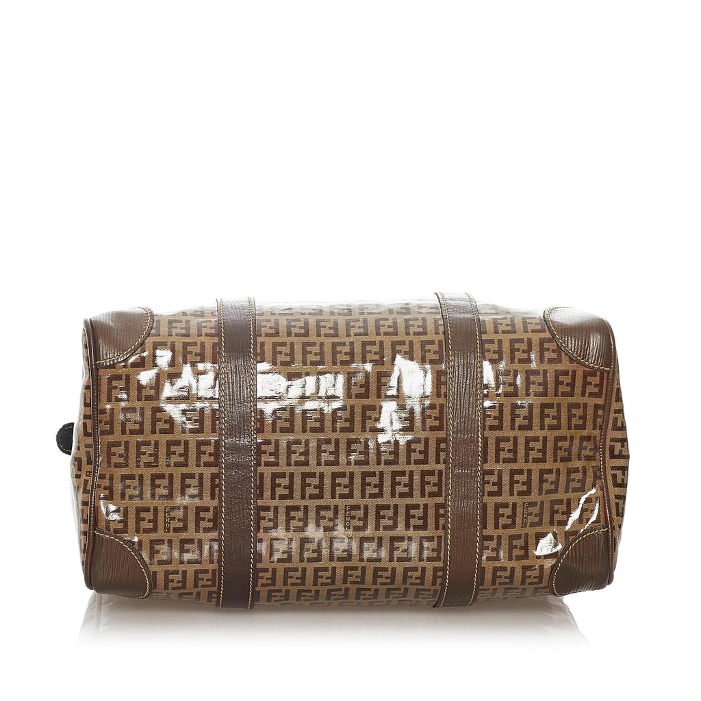 Fendi Zucchino Patent Leather Boston Bag (SHG-28254)