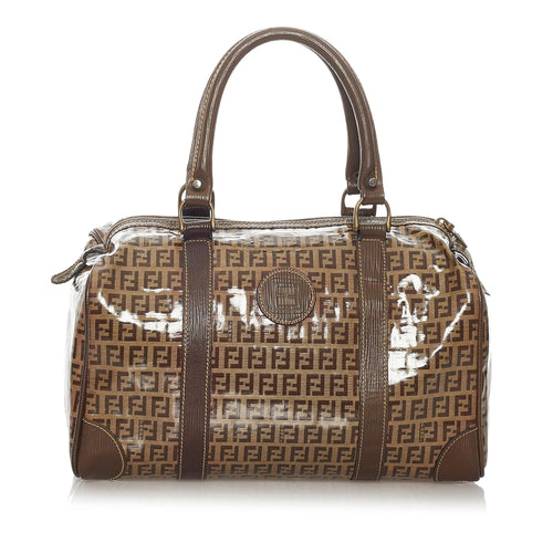 Fendi Zucchino Patent Leather Boston Bag (SHG-28254)