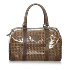 Fendi Zucchino Patent Leather Boston Bag (SHG-28254)