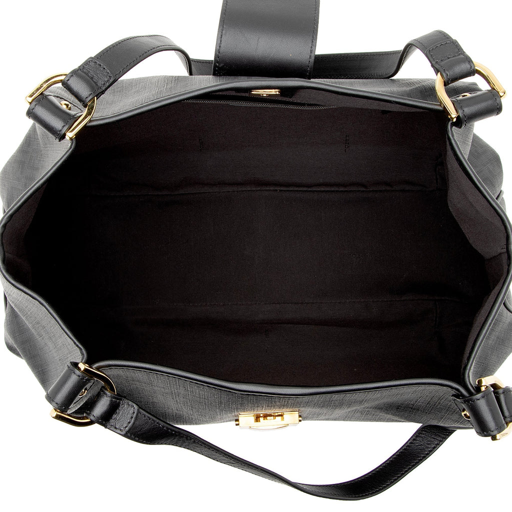 Fendi Zucchino Spalmati Chiusura Medium Tote (SHF-22661)