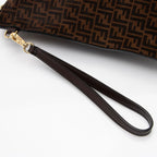 Fendi Zucchino Suede Large Flat Pouch (SHF-79WgbJ)