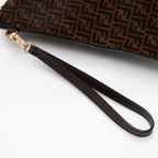 Fendi Zucchino Suede Large Flat Pouch (SHF-79WgbJ)