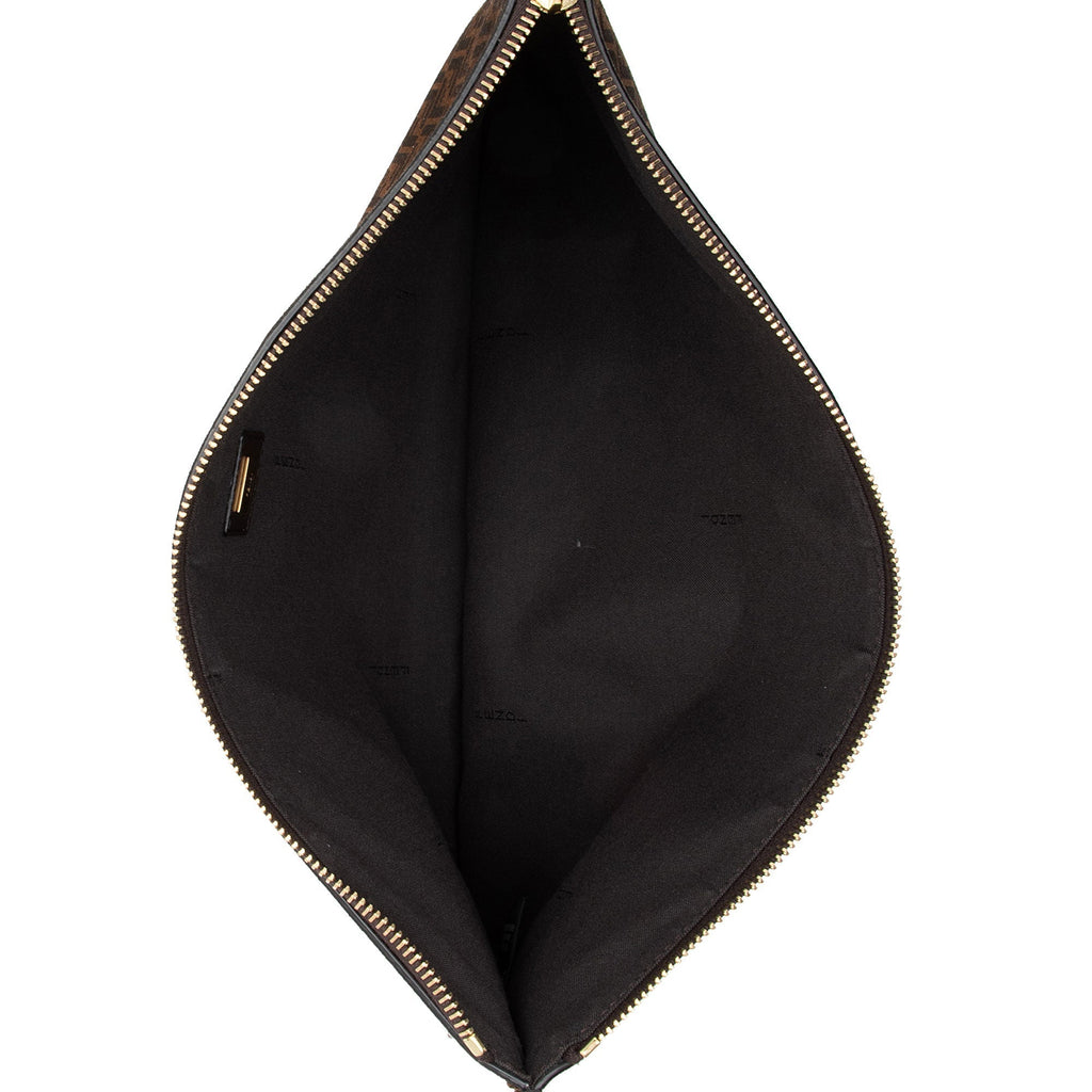 Fendi Zucchino Suede Large Flat Pouch (SHF-79WgbJ)