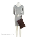 Fendi Zucchino Suede Large Flat Pouch (SHF-79WgbJ)