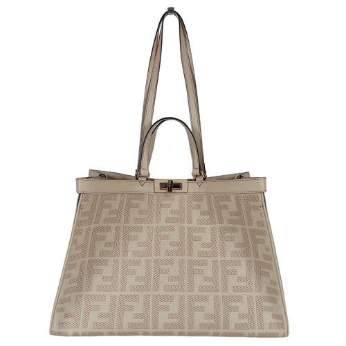 FENDI Peekaboo Tote Medium Canvas shoulder bag pink