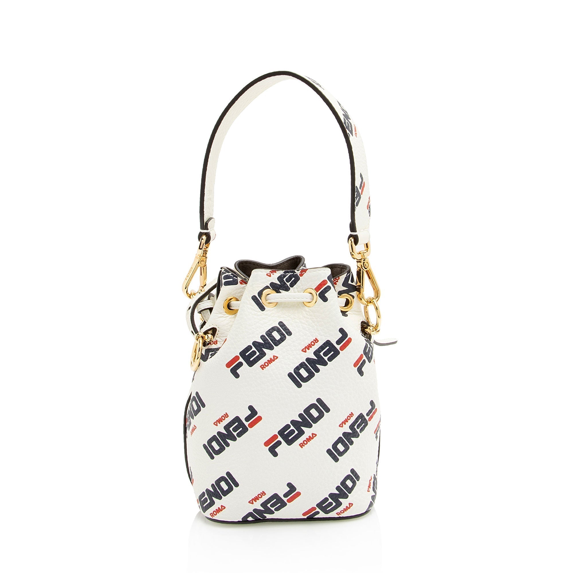Fendi x Fila Calfskin Mania Mon Tresor Mini Bucket Bag (SHF-VVBQ5M)