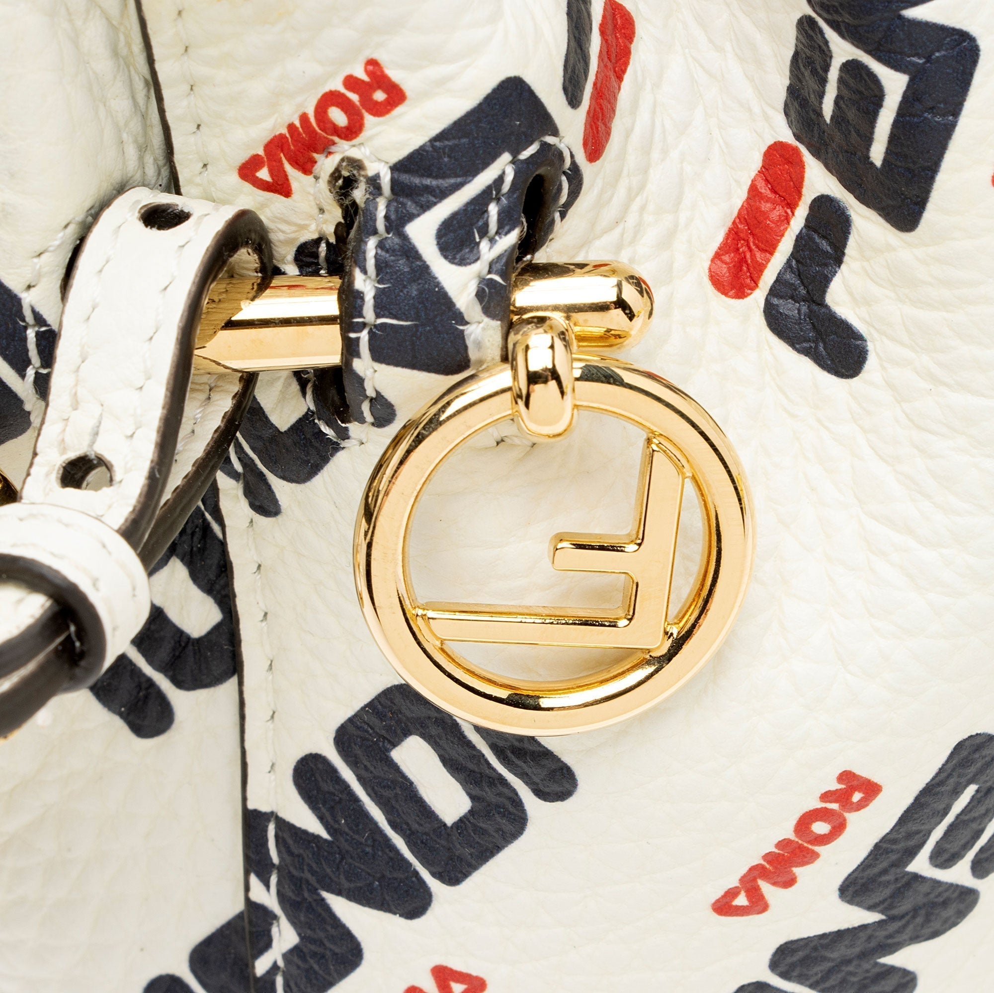 Fendi x Fila Calfskin Mania Mon Tresor Mini Bucket Bag (SHF-VVBQ5M)