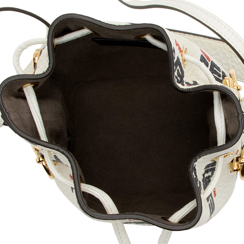 Fendi x Fila Calfskin Mania Mon Tresor Mini Bucket Bag (SHF-VVBQ5M)