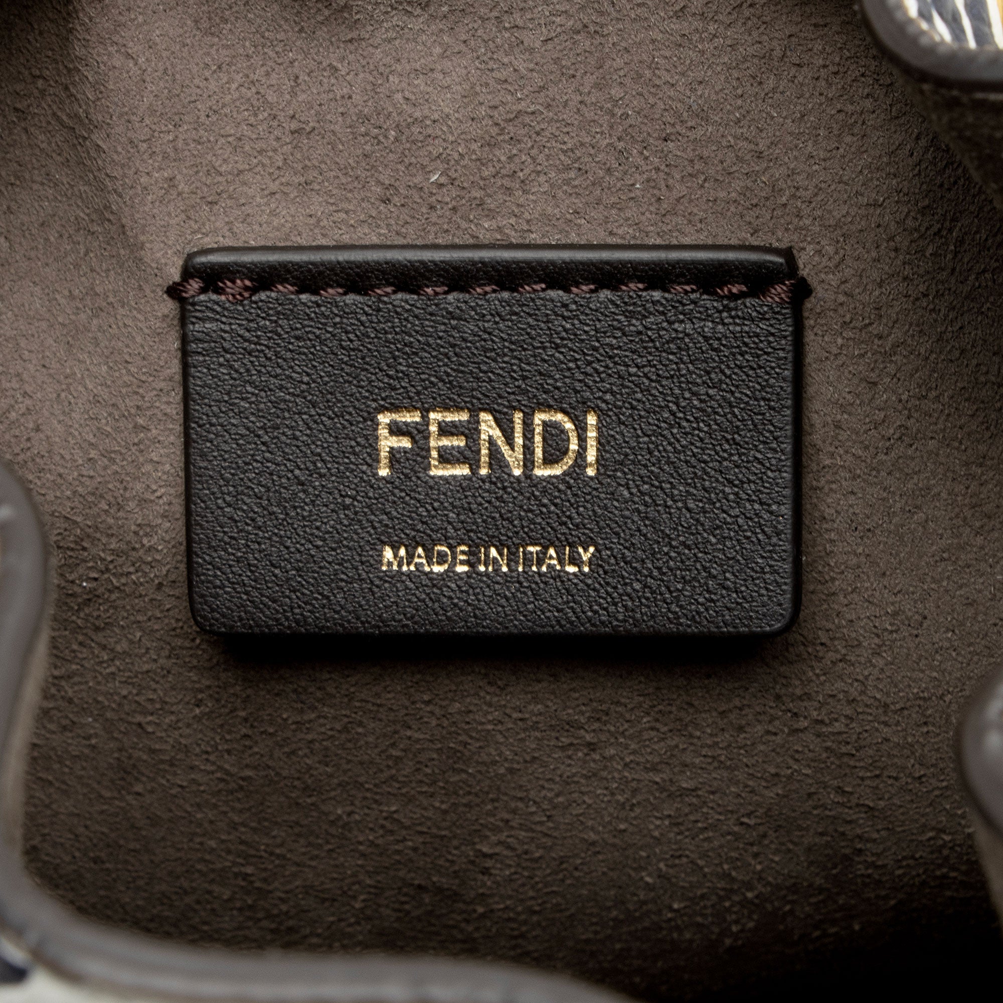 Fendi x Fila Calfskin Mania Mon Tresor Mini Bucket Bag (SHF-VVBQ5M)