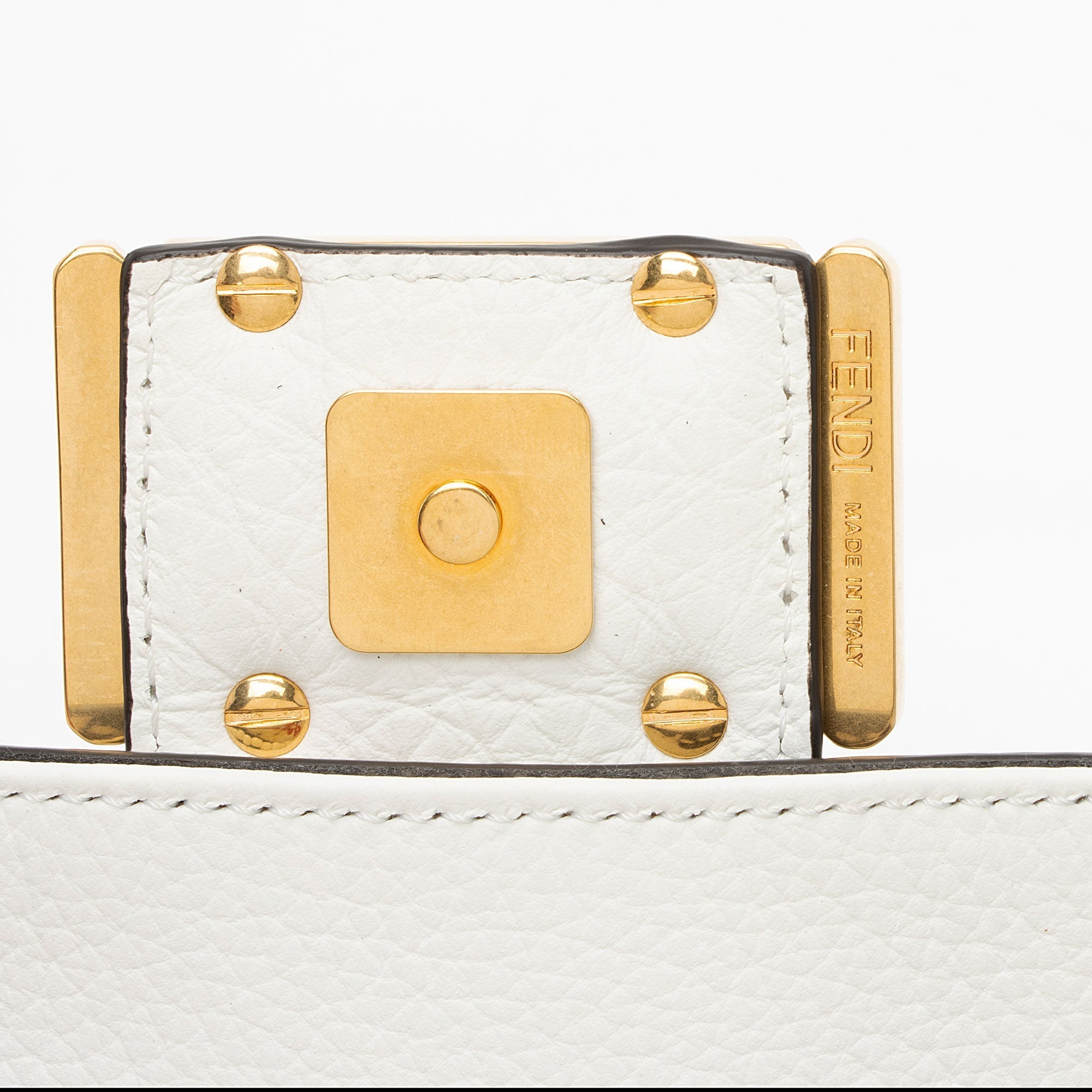 Fendi x Fila Calfskin Mania Beaded Fringe Baguette Shoulder Bag (SHF-OjJL4V)