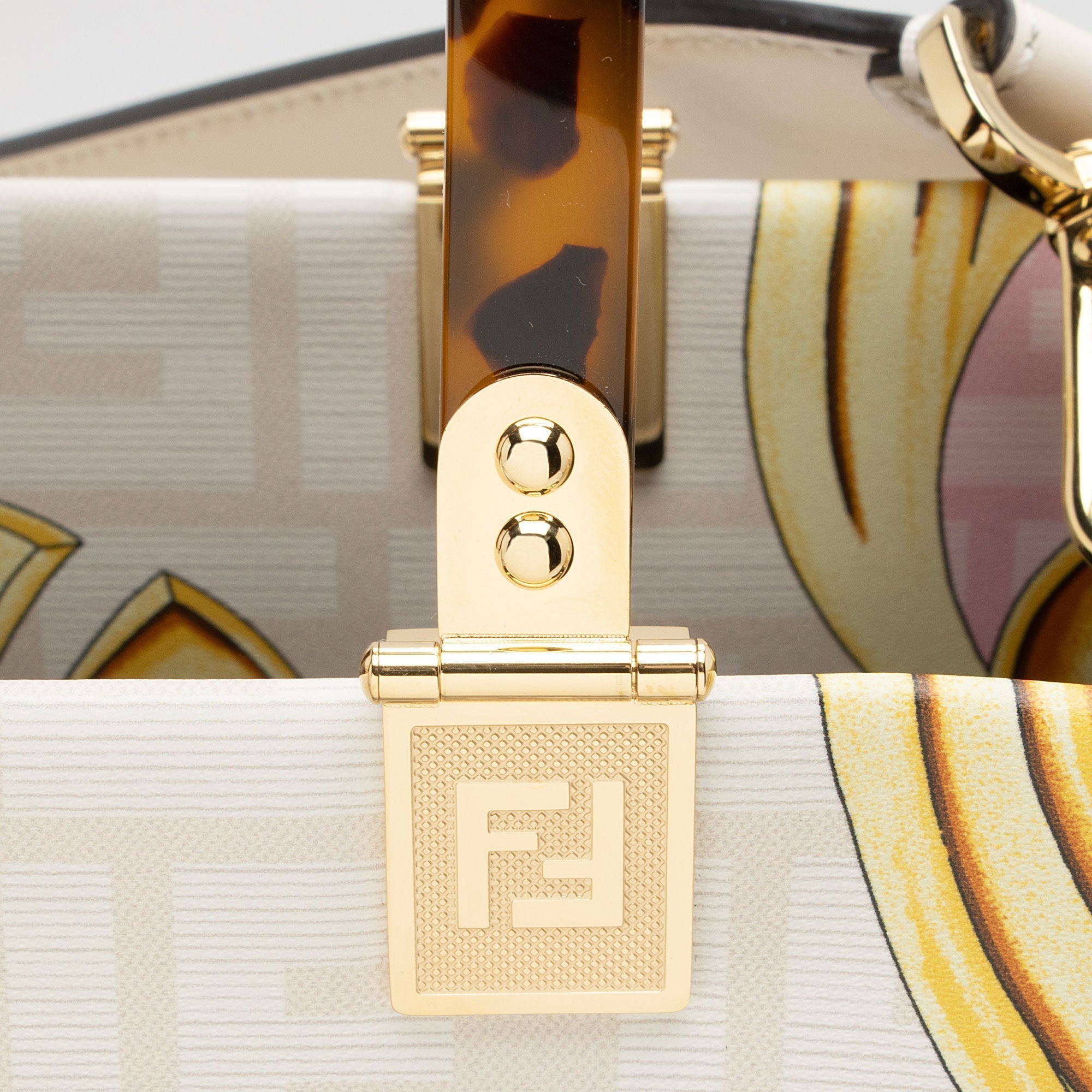 Fendi x Versace Leather Fendace Sunshine Medium Shopper Tote (SHF-zbjp9N)