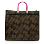 Fendi x Versace Zucca Medusa Crystal Sunshine Large Shopper Tote (SHF-Au7XmN)