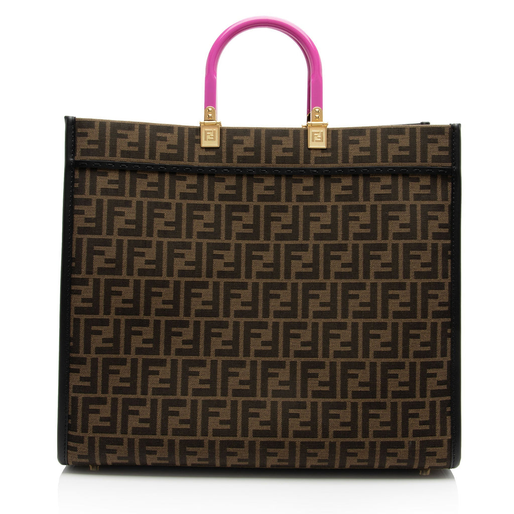 Fendi x Versace Zucca Medusa Crystal Sunshine Large Shopper Tote (SHF-Au7XmN)