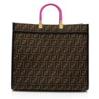 Fendi x Versace Zucca Medusa Crystal Sunshine Large Shopper Tote (SHF-Au7XmN)