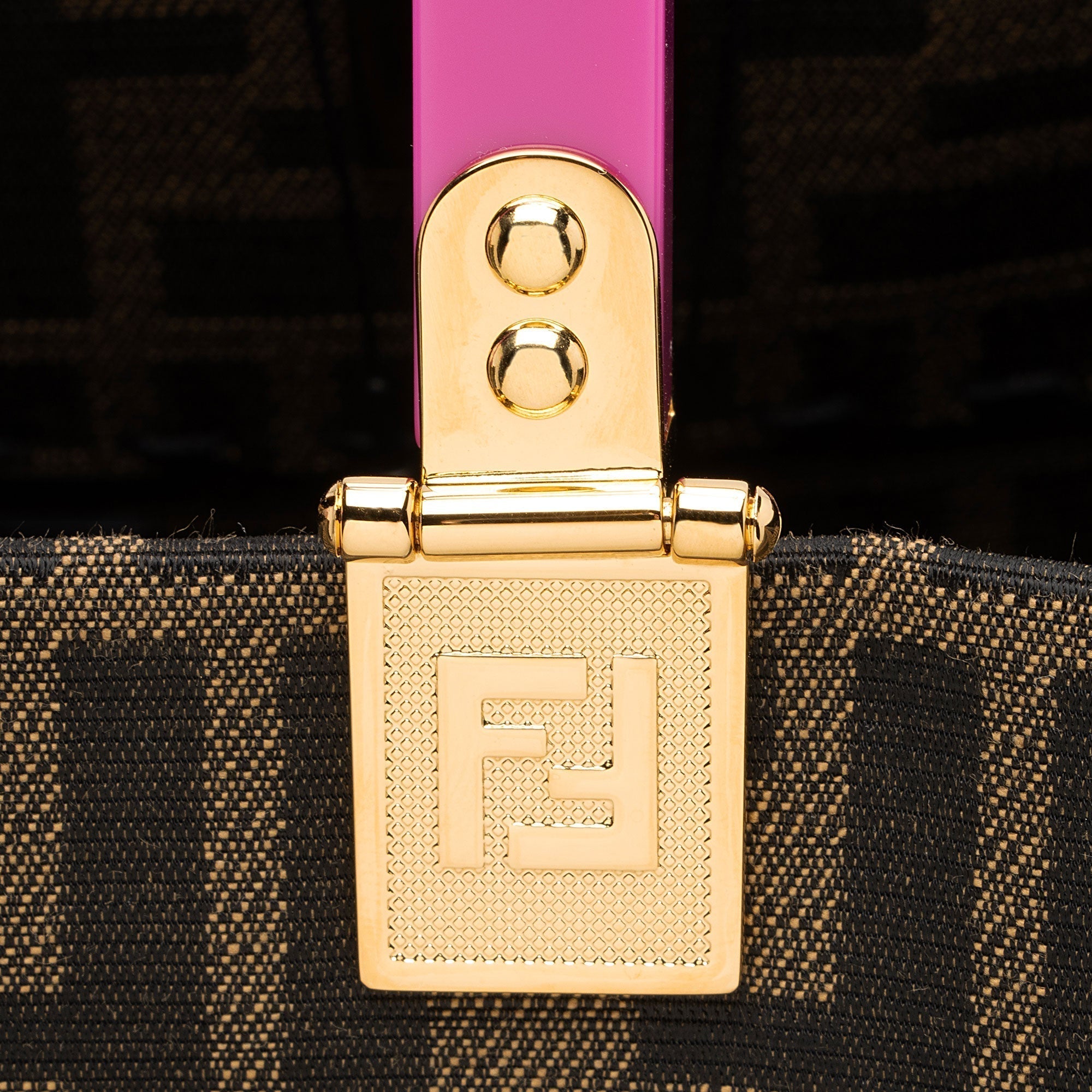 Fendi x Versace Zucca Medusa Crystal Sunshine Large Shopper Tote (SHF-Au7XmN)