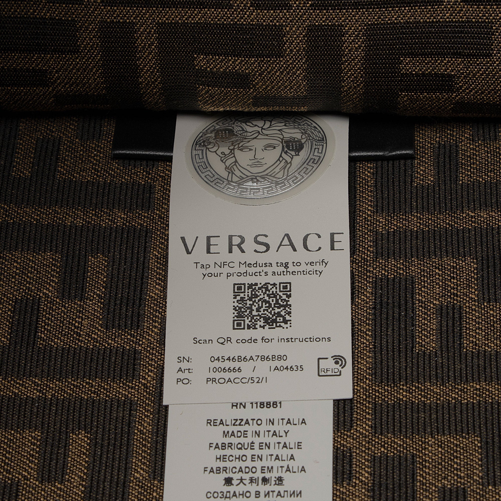 Fendi x Versace Zucca Medusa Crystal Sunshine Large Shopper Tote (SHF-Au7XmN)