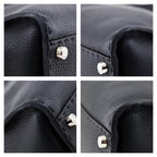 Fendi Black Cuoio Romano Selleria Medium Peekaboo Iconic Satchel