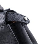 Fendi Black Cuoio Romano Selleria Medium Peekaboo Iconic Satchel