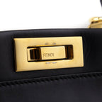 Fendi Black Nappa Medium Peekaboo Iconic Satchel