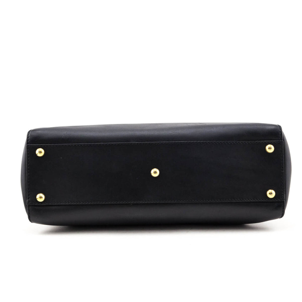 Fendi Black Nappa Medium Peekaboo Iconic Satchel