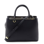 Fendi Black Vitello Dolce Petite 2Jours Tote