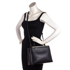 Fendi Black Vitello Dolce Petite 2Jours Tote