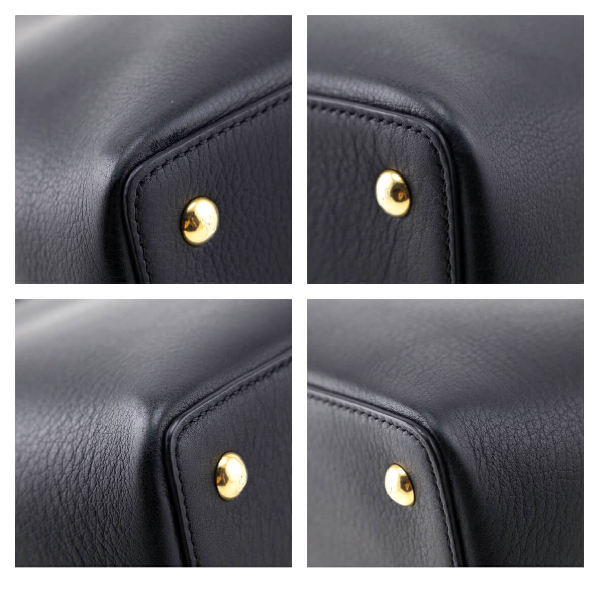 Fendi Black Vitello Dolce Petite 2Jours Tote