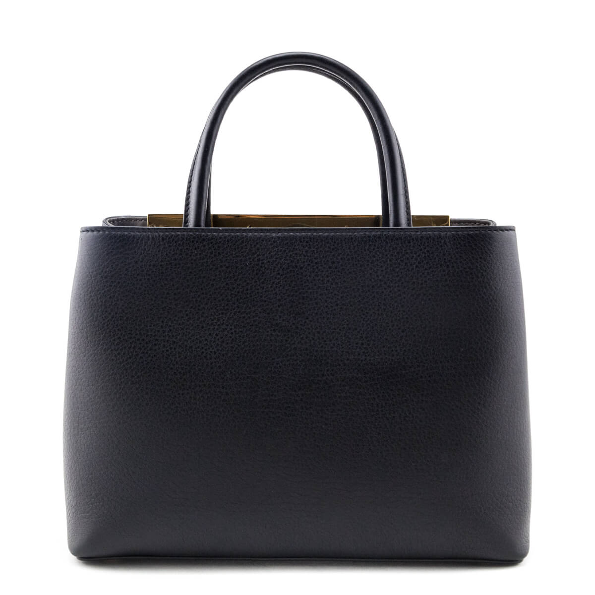 Fendi Black Vitello Dolce Petite 2Jours Tote
